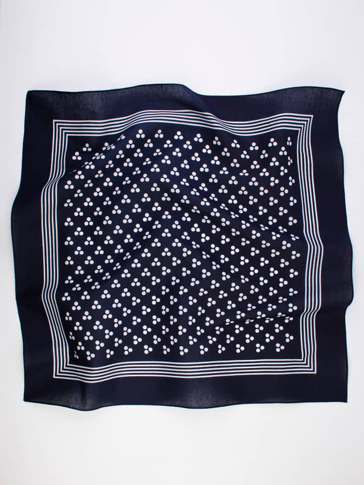 Mens Navy & White Spot Giant Hanks