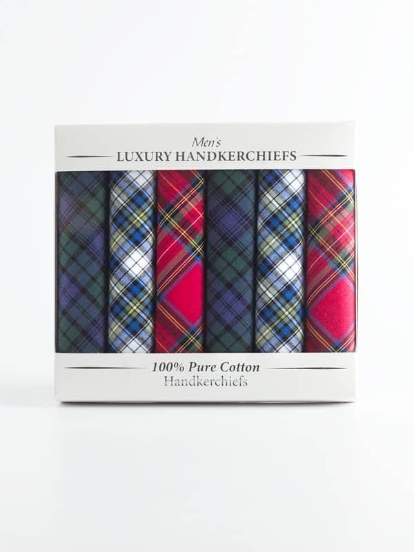 6 Pack Of Tartan Hankies