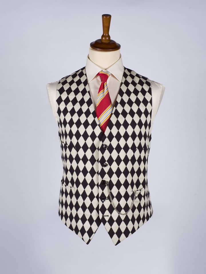 Harlequin Black and White Vest
