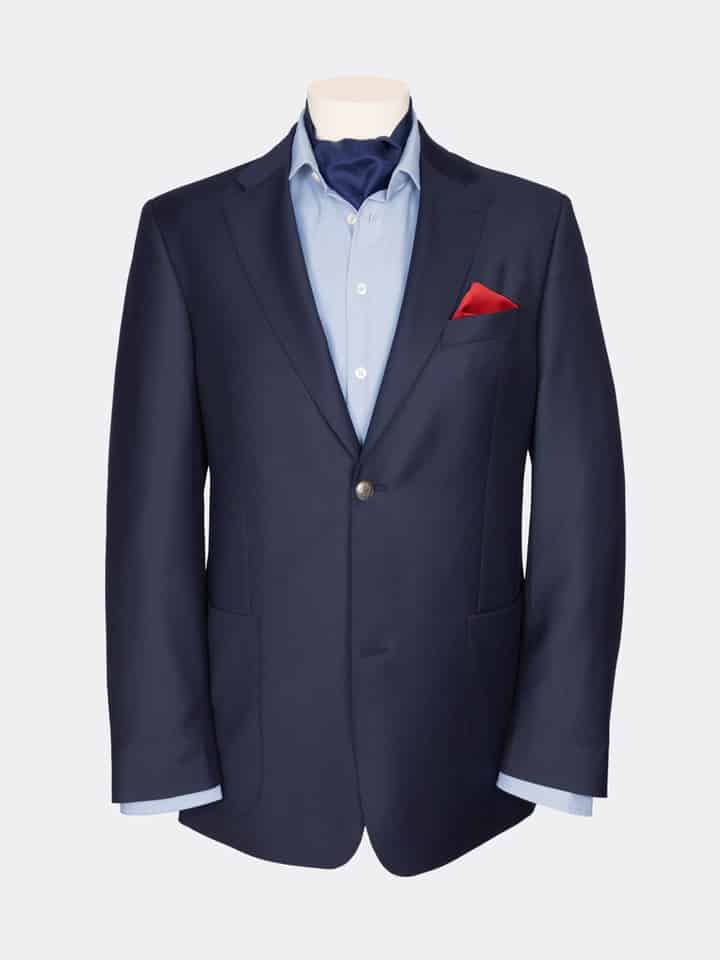 Men's Navy Blue Commodore Luxury Wool Blazer