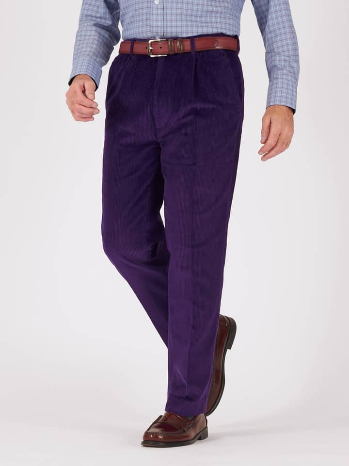 Bild von Herrenhose aus violettem Cord