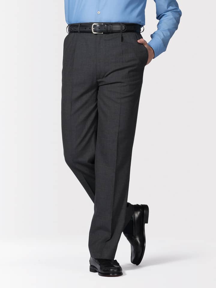 Herrenhose aus grauer Super 100s-Wolle