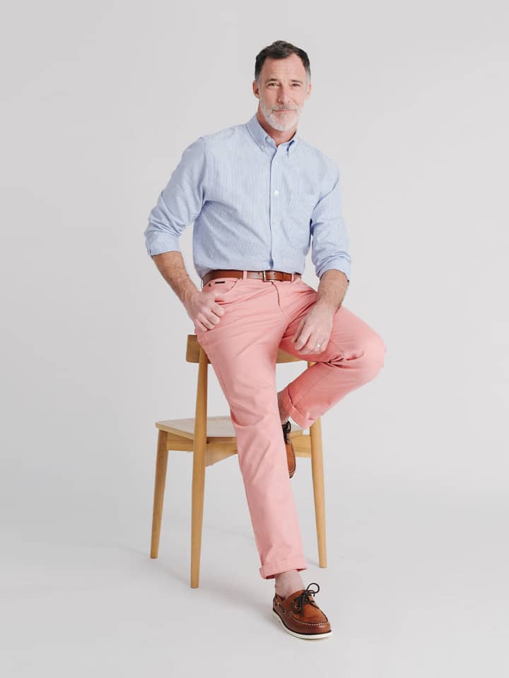 Herren-Chino-Jeans „Nantucket Pink“ von Jeanos