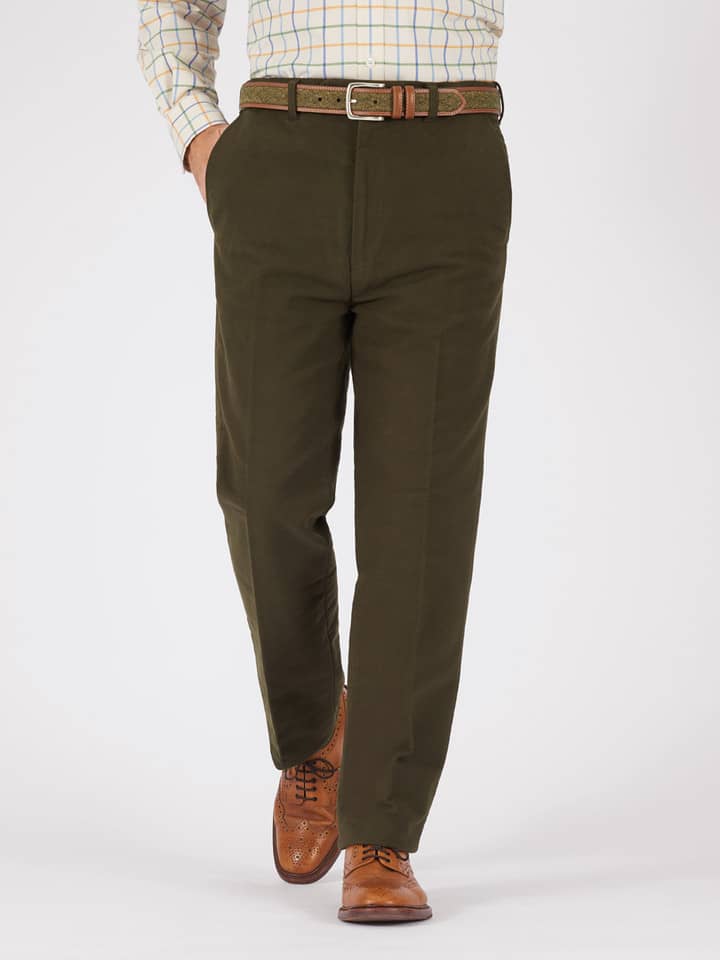 Herrenhose aus moleskin in Pine Green