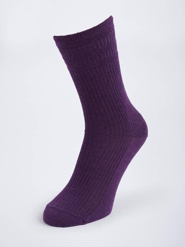 Lila HJ Softop® Socken mit hohem Wollanteil