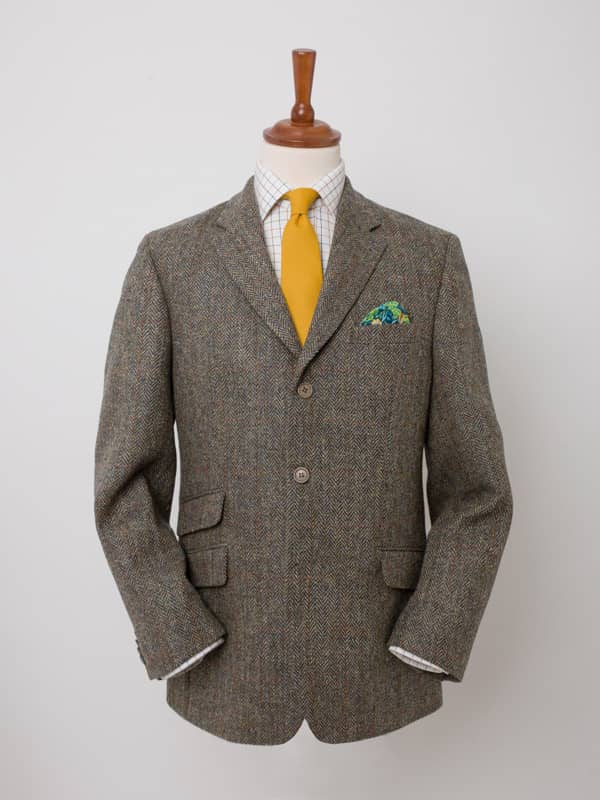 Image of Mens Bracken Brown Harris Tweed 2 Piece Suit