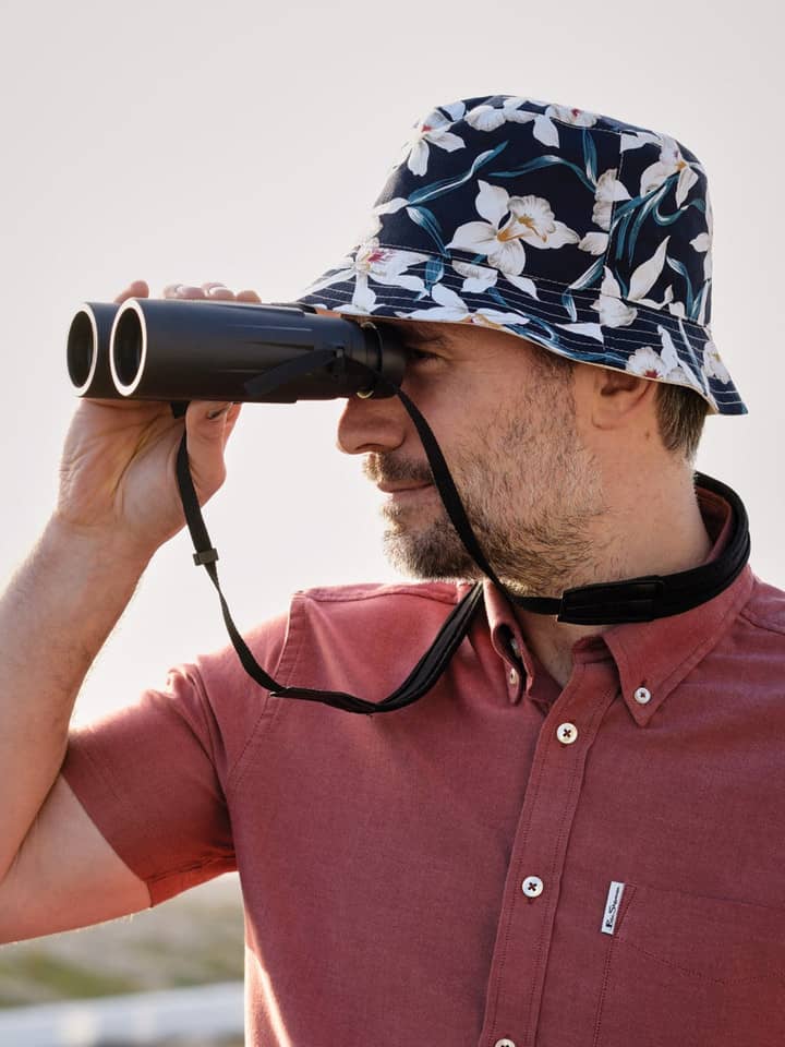 Men's Beige/Blue Reversible Bucket Hat