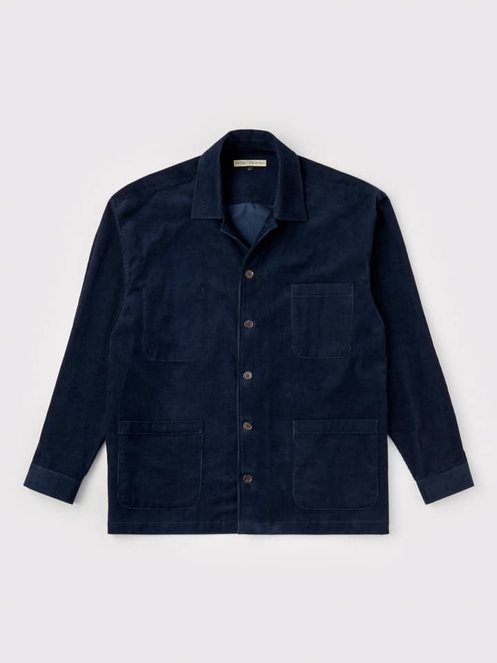 Men's Navy Corduroy Chore Jacket