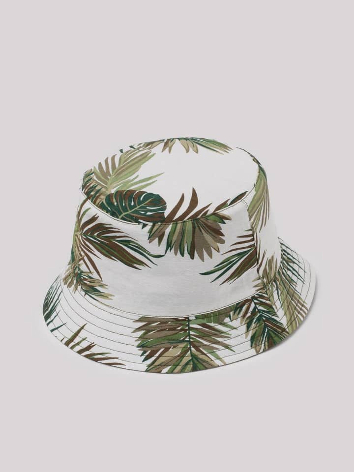 Grüner, wendbarer Baumwoll-Bucket-Hat