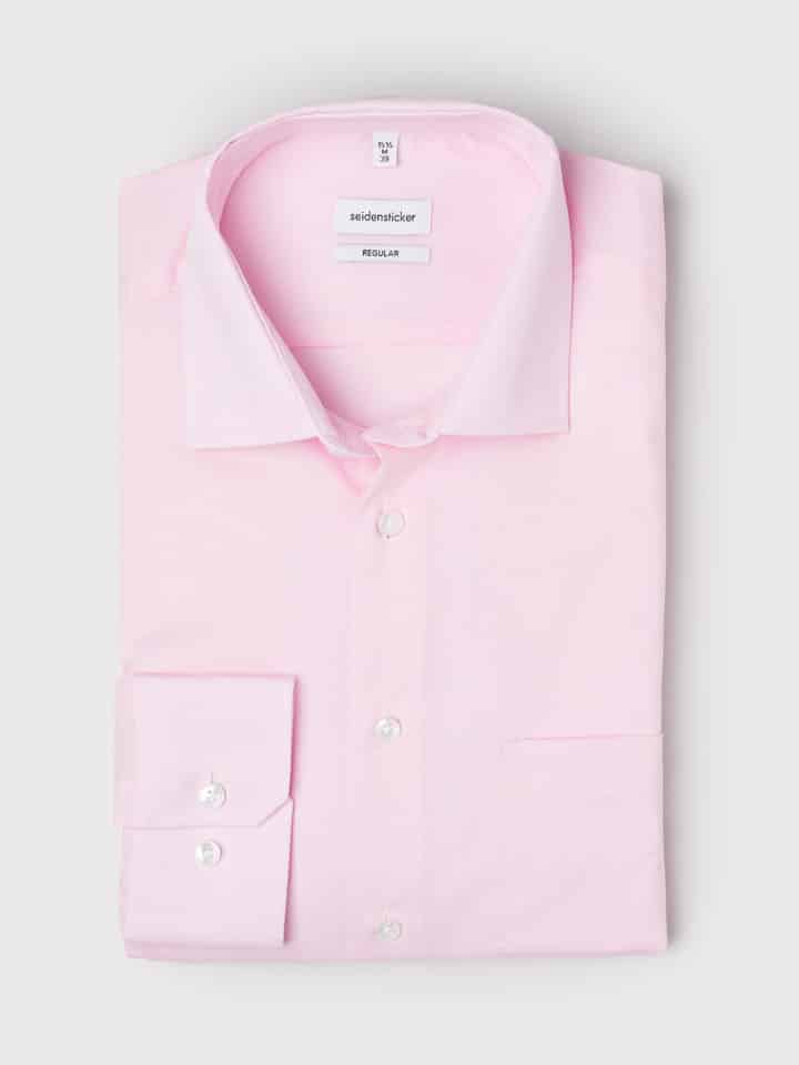 Pinkfarbenes bügelfreies Hemd von Seidensticker, flach