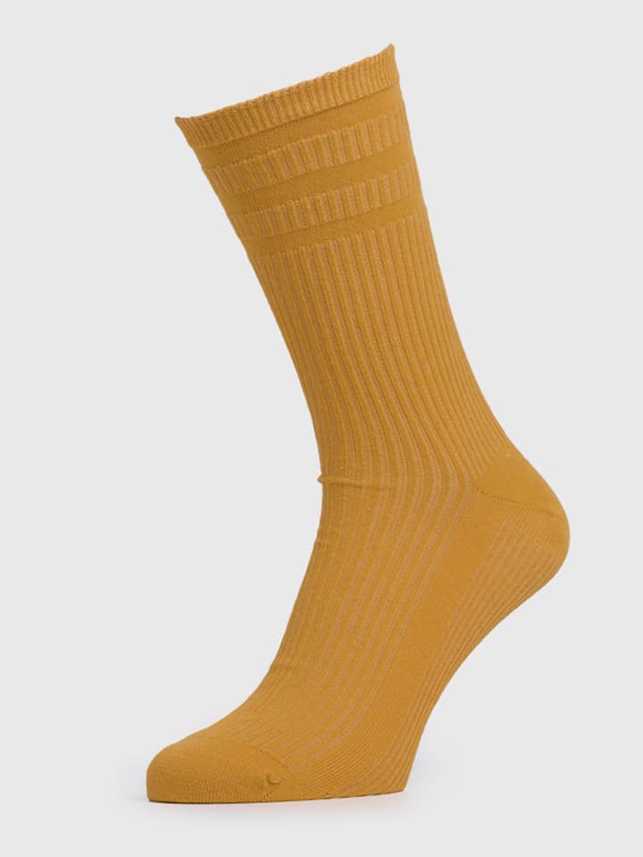Goldgelbe Baumwollsocken mit weichem Obermaterial