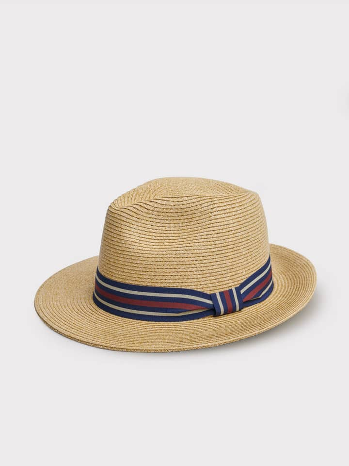 Herren-Fedora aus Naturmaterial