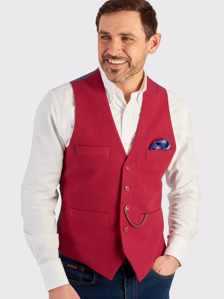 Moleskin Vest Red Model