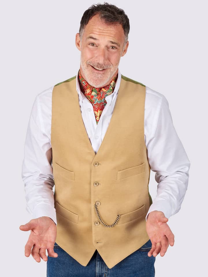 Biscuit Moleskin Vest Model